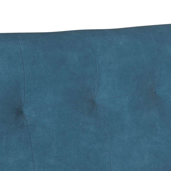 Blaue Chesterfield Samt Bank 112 cm