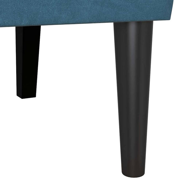 Blaue Chesterfield Samt Bank 112 cm