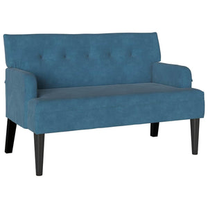 Blaue Chesterfield Samt Bank 112 cm