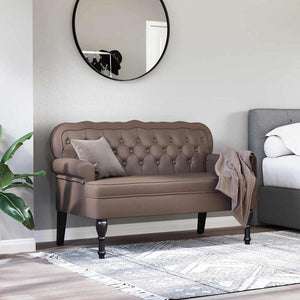 Chesterfield Bank Braun Kunstleder 119,5cm