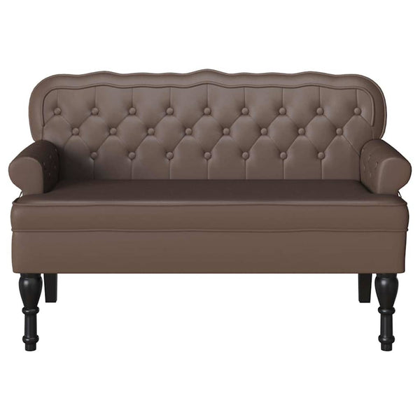 Chesterfield Bank Braun Kunstleder 119,5cm