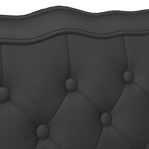 Schwarze Chesterfield Bank Kunstleder