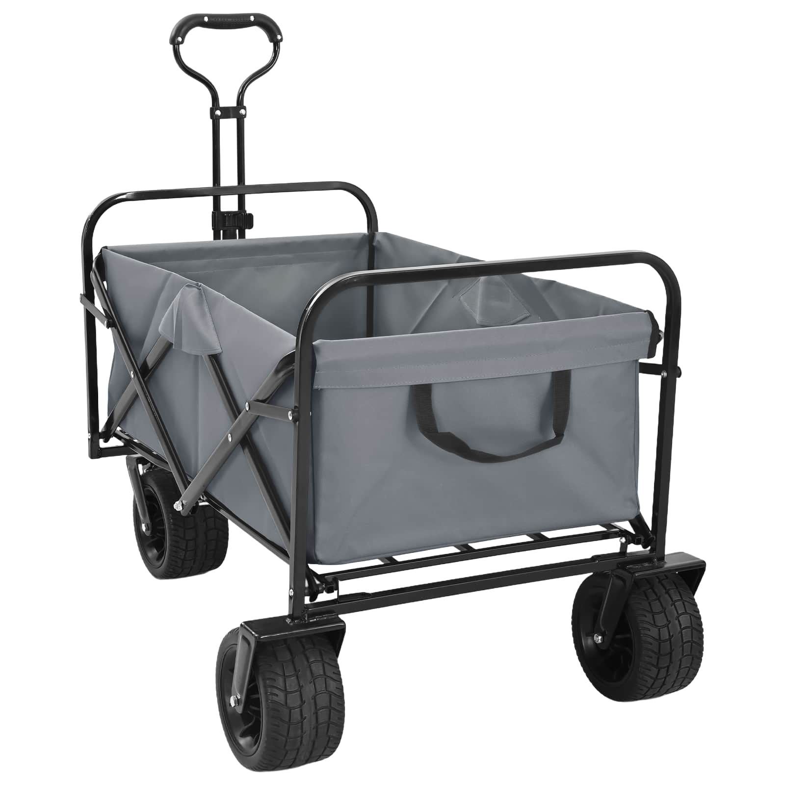 Klappbarer Handwagen Grau 89x62x96cm