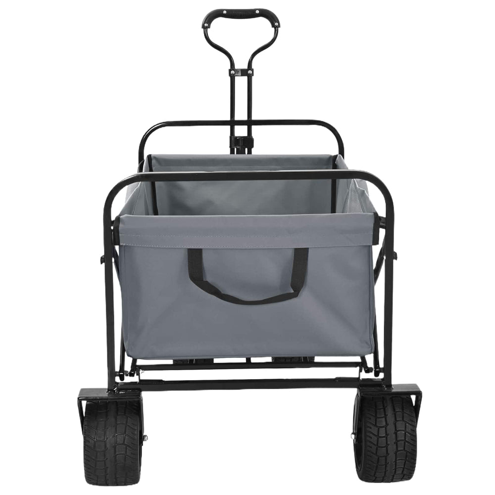 vidaXL Chariot pliant gris 89 x 62 x 96 cm Acier et polyester Oxford