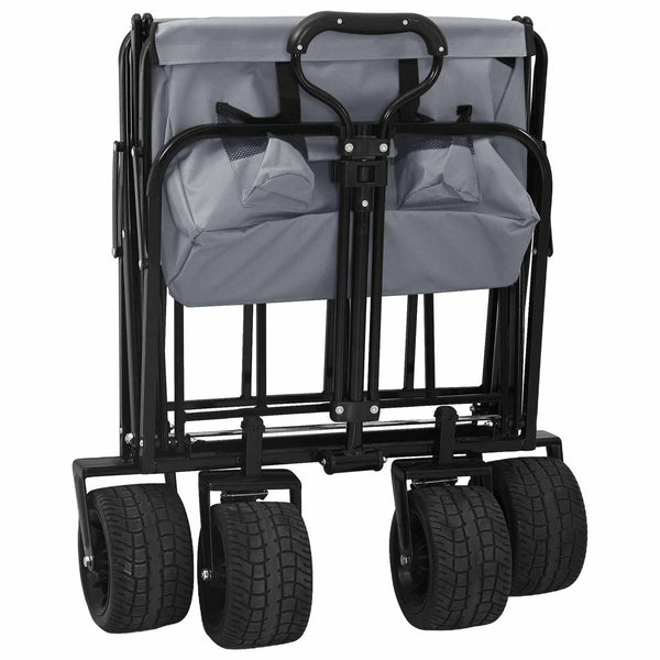 Klappbarer Handwagen Grau 89x62x96cm