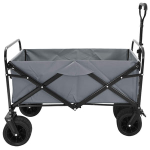 Klappbarer Handwagen Grau 89x62x96cm