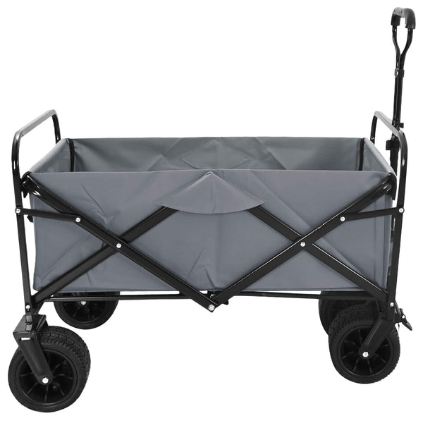 Klappbarer Handwagen Grau 89x62x96cm