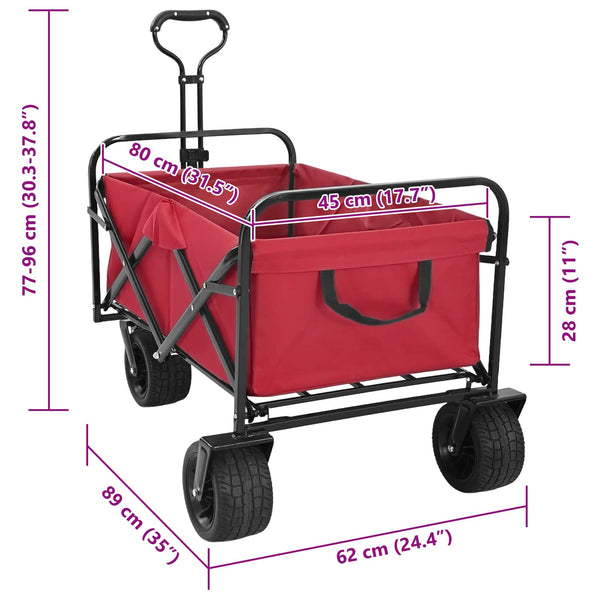 Klappbarer Handwagen Rot