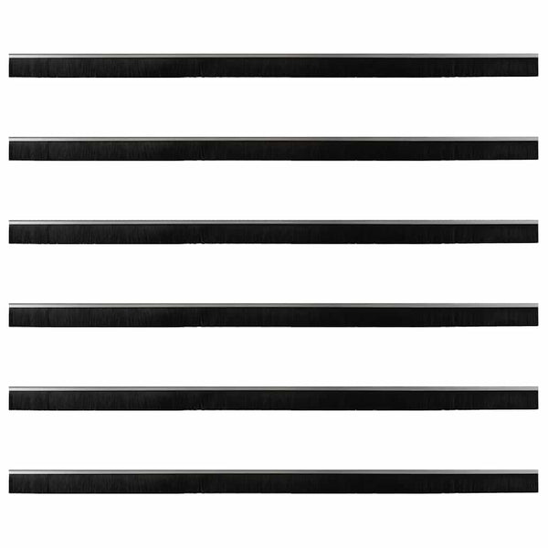 Türbürstendichtungen Silber 100 cm - 6er Set