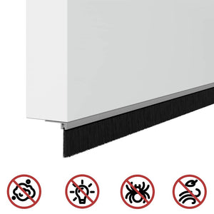 Türbürstendichtungen Silber 100 cm - 6er Set