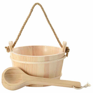 Sauna Eimer Set mit Schöpfkelle