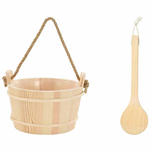 Sauna Eimer Set mit Schöpfkelle