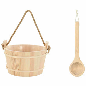 Sauna Eimer Set mit Schöpfkelle