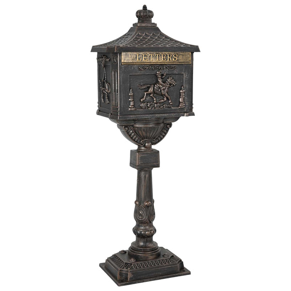 Stehender Briefkasten Bronze Gussaluminium