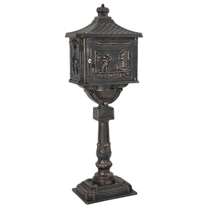 Stehender Briefkasten Bronze Gussaluminium