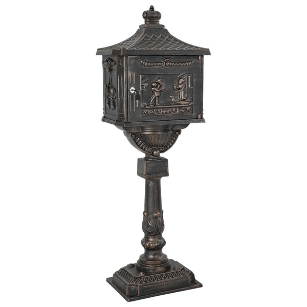 Stehender Briefkasten Bronze Gussaluminium