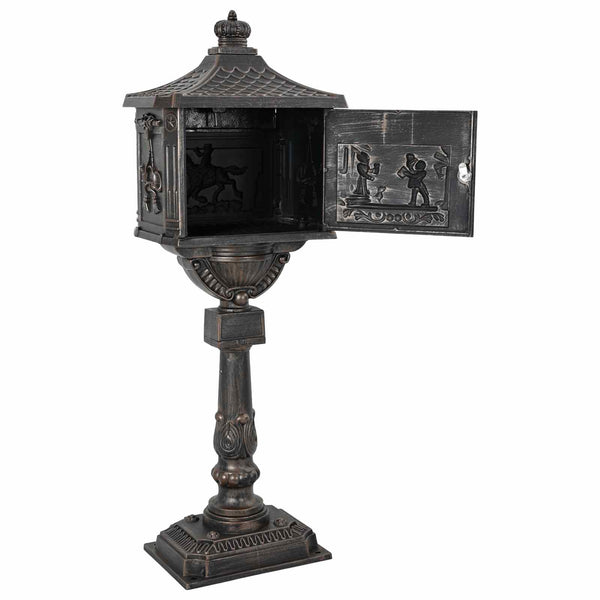 Stehender Briefkasten Bronze Gussaluminium