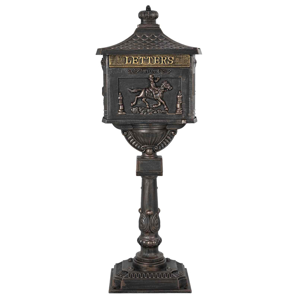 Stehender Briefkasten Bronze Gussaluminium