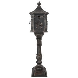 Stehender Briefkasten Bronze Gussaluminium