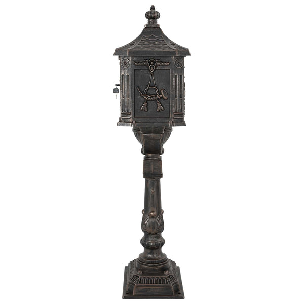 Stehender Briefkasten Bronze Gussaluminium