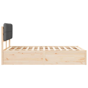Bettgestell Dunkelgrau 120x190 cm mit Kopfteil