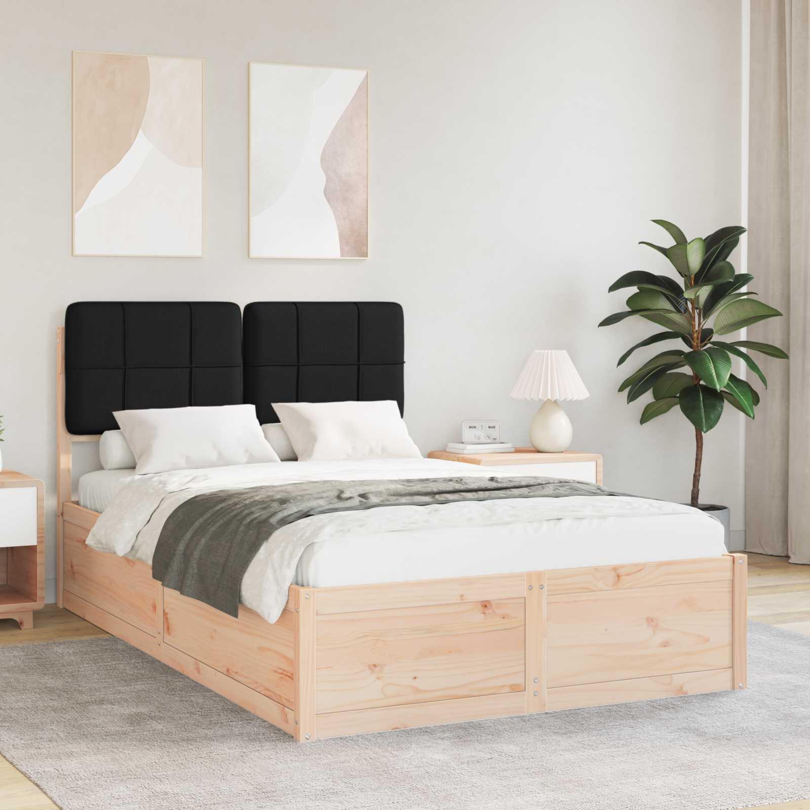 Bettgestell 120x190 cm mit gepolstertem Kopfteil