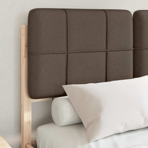 Bettgestell Taupe mit Kopfteil 120x190 cm