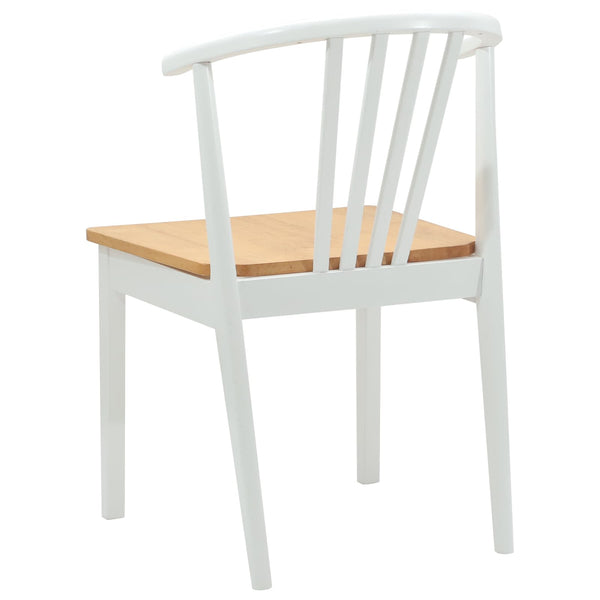 Esszimmerstühle 2er Set Weiß/Natur