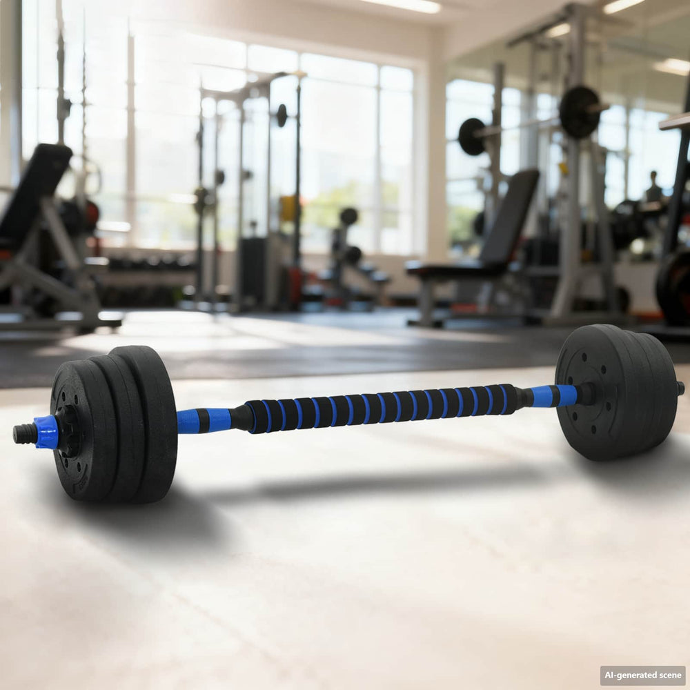 2-in-1 Hantelset 20kg Schwarz/Blau
