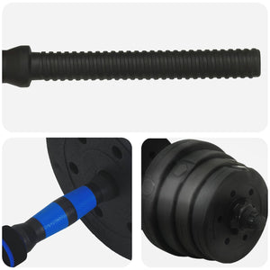 2-in-1 Hantelset 30kg Schwarz/Blau