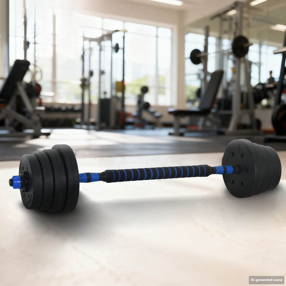 2-in-1 Hantelset 30kg Schwarz/Blau