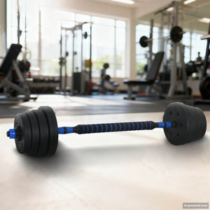 2-in-1 Hantelset 30kg Schwarz/Blau