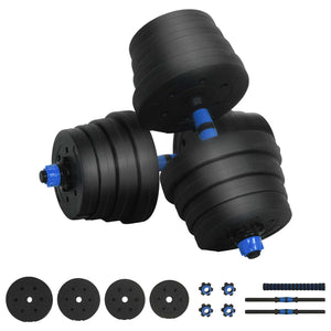2-in-1 Hantelset 30kg Schwarz/Blau