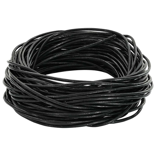 Schwarze Lederschnur Ø1 mm x 5 m
