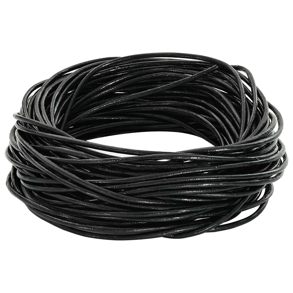 Schwarze Lederschnur Ø1 mm x 50 m