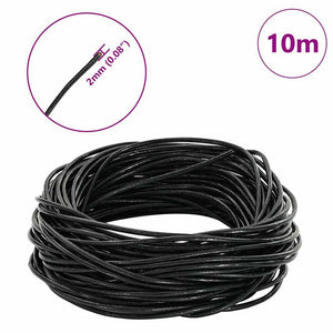 Schwarze Lederschnur Ø2 mm x 10 m