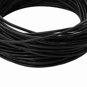 Schwarze Lederschnur Ø2mm, 50m