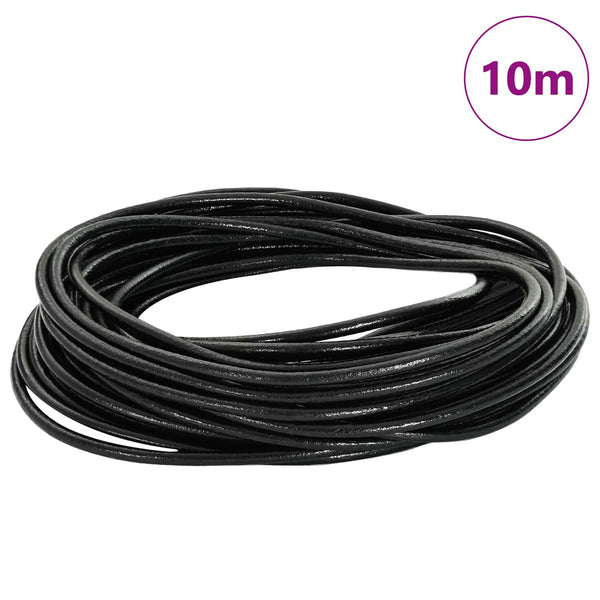 Schwarze Lederschnur Ø2,5 mm x 10 m