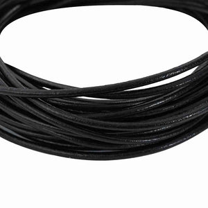 Schwarze Lederschnur Ø3 mm, 5 m