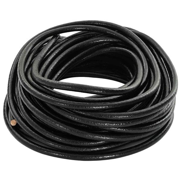 Schwarze Lederschnur Ø4 mm x 10 m