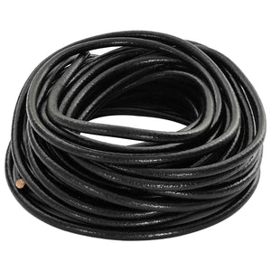 Schwarze Lederschnur Ø5 mm x 10 m