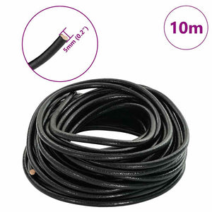 Schwarze Lederschnur Ø5 mm x 10 m