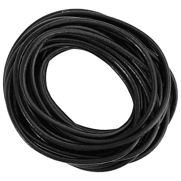 Schwarze Lederschnur Ø5 mm x 10 m