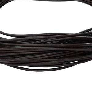 Dunkelbraune Lederschnur, Ø 1 mm, 5 m
