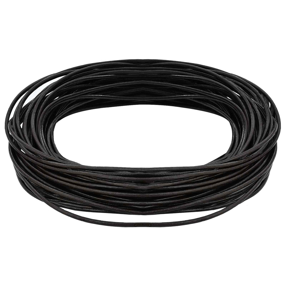 Dunkelbraune Lederschnur, Ø 1 mm, 5 m