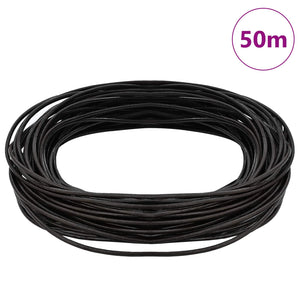 Dunkelbraune Lederschnur, Ø1 mm, 50 m