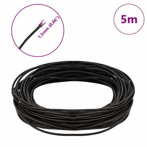 Dunkelbraune Lederschnur – 1,5 mm, 5 m
