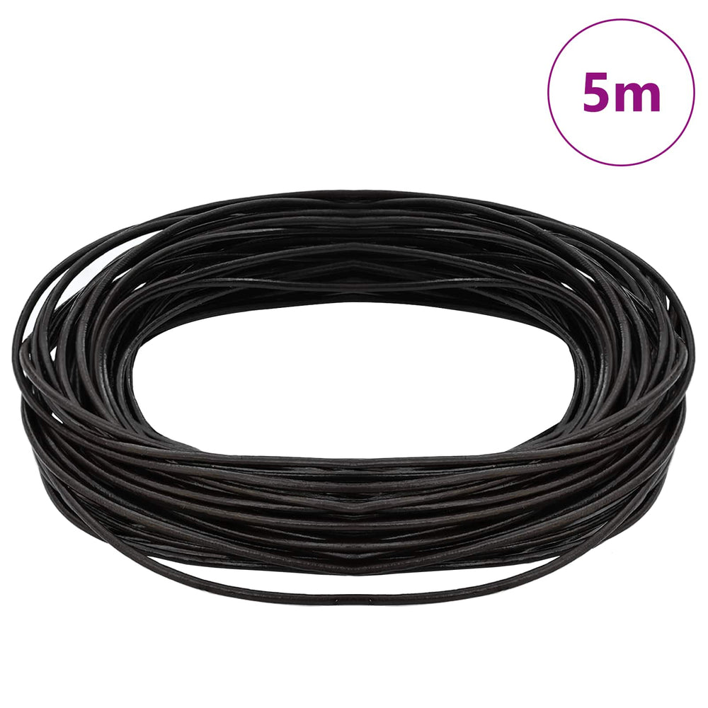 Dunkelbraune Lederschnur – 1,5 mm, 5 m