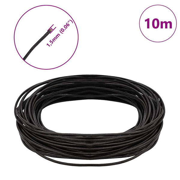 Dunkelbraune Lederschnur, Ø1,5 mm, 10 m