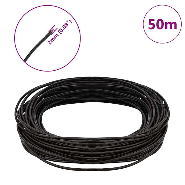 Dunkelbraune Lederschnur - 2 mm x 50 m